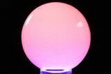 Polished Pink Manganoan (Mangano) Calcite Sphere - Fluorescent! #350164-1